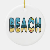 ビーチ海辺 セラミックオーナメント (裏面)