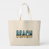 ビーチ海辺 ラージトートバッグ (裏面)