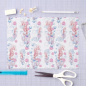 ビーチ海馬と気泡パターンパーティー組織 薄葉紙 (クラフト)