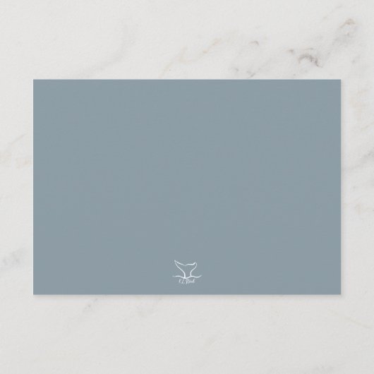 ビーチ海鳥の水色の結婚披露宴 エンクロージャーカード (裏面)