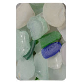 ビーチ淡い色のガラス マグネット (縦)