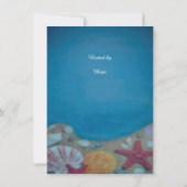 ビーチ深いブ結婚ルーブライダルシャワー 招待状 (裏面)