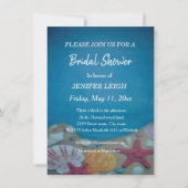 ビーチ深いブ結婚ルーブライダルシャワー 招待状 (正面)