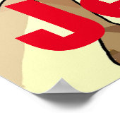 ビーチ漫画のキッズ、文字または名前の追加 ポスター (角)