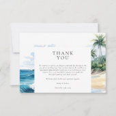 ビーチ熱帯サマー結婚ズ サンキューカード (正面)