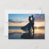 ビーチ熱帯サマー結婚ズ サンキューカード (裏面)