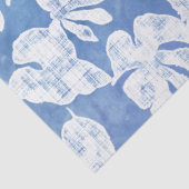 ビーチ熱帯ジャングルの葉の青と白 薄葉紙 (詳細)