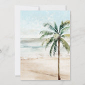 ビーチ熱帯フラミンゴスイート16招待 招待状 (裏面)