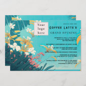 ビーチ熱帯フローラ事業開始招待状 招待状 (正面/裏面)