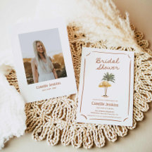 ビーチ熱帯夏のブライダルシャワーへの招待