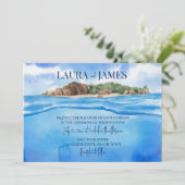 ビーチ熱帯島結婚式招待状 招待状 (スタンド正面)