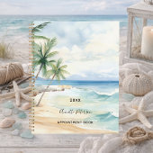 ビーチ熱帯性ヤシの木の波2026 プランナー手帳