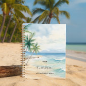 ビーチ熱帯性ヤシの木の波2026 プランナー手帳