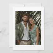 ビーチ熱帯水結婚色 セーブザデート (裏面)