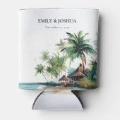 ビーチ熱帯水結婚色 缶クーラー (正面)