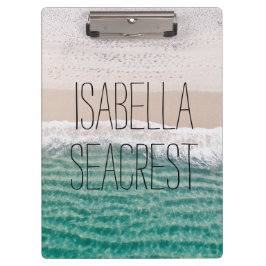 ビーチ熱帯海波シーンあなたの名前 クリップボード