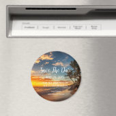 ビーチ熱帯砂ウェディングモダン波磁石 マグネット (インサイチュ (食洗機))