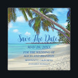 ビーチ熱帯砂ウェディングモダン波磁石 マグネット<br><div class="desc">トロピカル、ビーチ、シンプル波、目的地、ヤシの木エレガント、結婚モダンの、Save the Date magnet.自分の詳細でパーソナライズできる。</div>