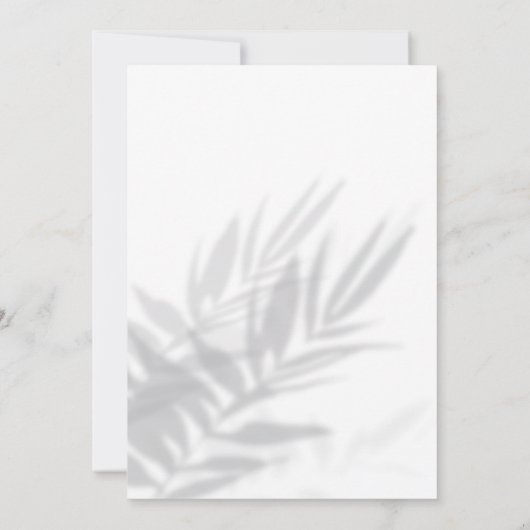 ビーチ熱帯緑の影の行先の結婚式 招待状 (裏面)