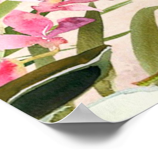 ビーチ熱帯花模様40ウェルカムサインポスター ポスター (角)