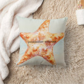 ビーチ熱帯魚とヒトデ クッション (ブランケット)