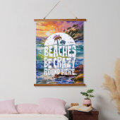 ビーチ熱狂するはアぶら下がったートタップ 吊り下げ型タペストリー (寝室)