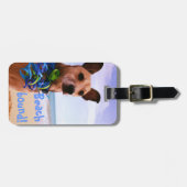 ビーチ犬 ラゲッジタグ (正面横)