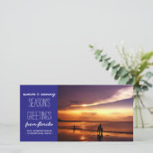 ビーチ王室のからの青いクリスマスの挨拶 シーズンカード (スタンド正面)