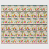 ビーチ玩具付きアヒル ラッピングペーパー (フラット)