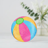 ビーチ球テーマ円パーティの招待状 招待状 (スタンド正面)