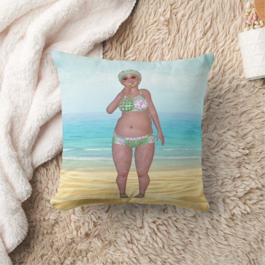 ビーチ用入浴おもしろい美しい クッション (ブランケット)