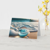 ビーチ用誕生日玉 カード (黄色い花)