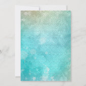 ビーチ男の赤ちゃんトロピカルベビーシャワー招待状 招待状 (裏面)