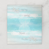 ビーチ白ヒトデエレガントサマーテーブルナンバー プレイスカード (外部開封)