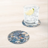 ビーチ石は湖岸にある ラウンドペーパーコースター (インサイチュ)