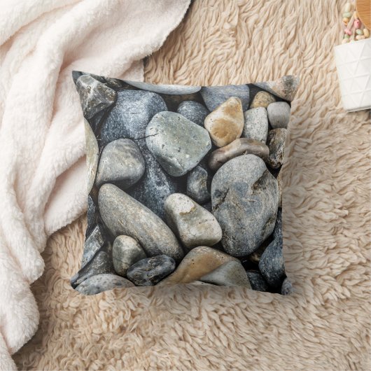 ビーチ石枕 クッション (ブランケット)