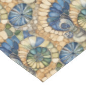 ビーチ石海ガラス及び貝殻モザイク テーブルクロス (アングル)