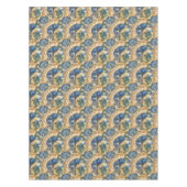 ビーチ石海ガラス及び貝殻モザイク テーブルクロス (正面)