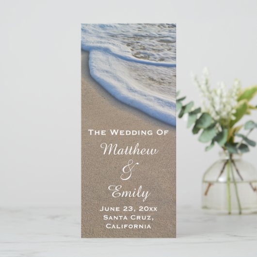 ビーチ砂および海泡結婚式 プログラム (スタンド正面)