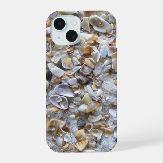 ビーチ砂とシェル iPhone 15ケース (裏面)