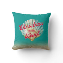 ビーチ砂とシーシェルでの沿岸クリスマス