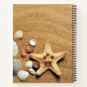 ビーチ砂と貝殻 ノートブック (裏面)