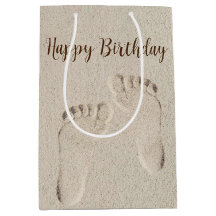 ビーチ砂のフットプリント