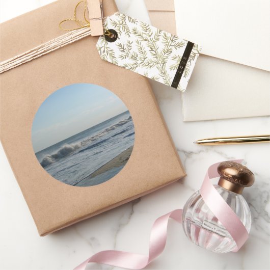 ビーチ砂の星結婚形 ラウンドシール (ギフト)