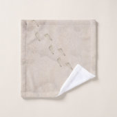 ビーチ砂の足跡 バスタオルセット (ウォッシュタオル)