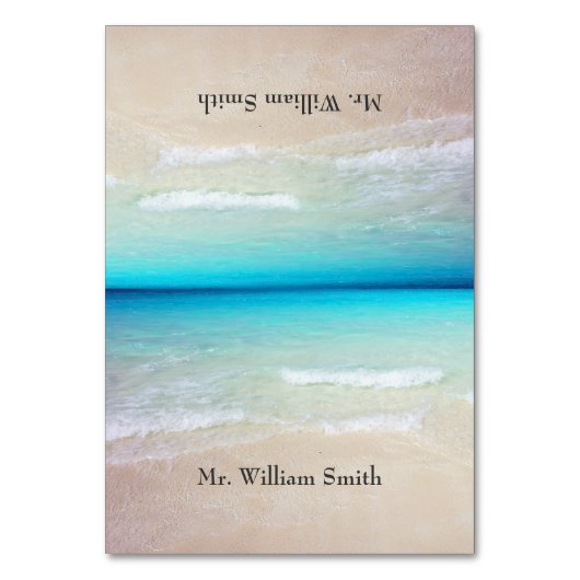 ビーチ砂テンテッド座席表(名前あり) テーブルナンバー (正面)