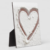 ビーチ砂ハートバレンタインデーク フォトプラーク (側面)
