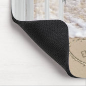 ビーチ砂ハート（開いた窓） マウスパッド (コーナー)