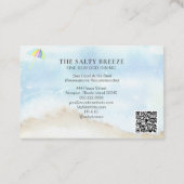 *~*ビーチ砂傘シーQR水彩海 名刺 (裏面)