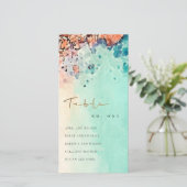 ビーチ砂岩ティール(緑がかった色)座席表番号 サンキューカード (スタンド正面)